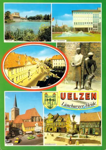 AK, Uelzen, sechs Abb., gestaltet, um 1986