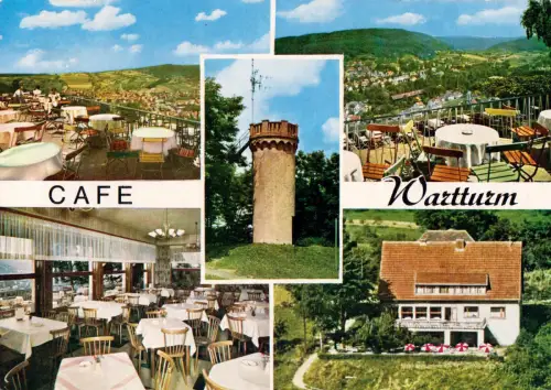 AK, Bad Orb Spessart, Café Wartturm, fünf Abb., 1977