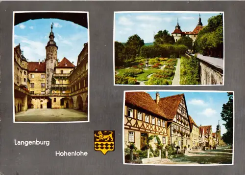 AK, Langenburg Hohenlohe, drei Abb., 1983
