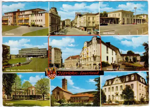 AK, Iserlohn, neun innerstädtische Motive, 1967