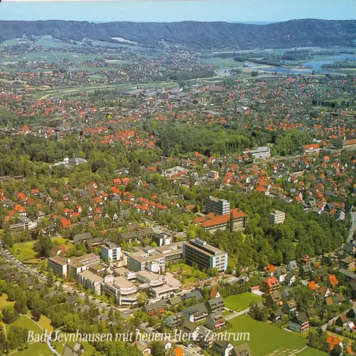 AK, Bad Oeynhausen, Luftbild mit neuem Herz-Zentrum, 1991