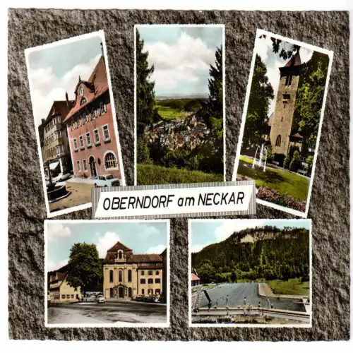 AK, Oberndorf am Neckar, fünf Abb., gestaltet, um 1965