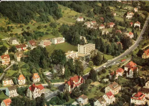 AK, Bad Orb Spessart, Luftbild-Teilansicht, 1973