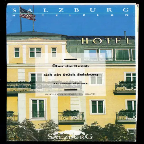 Stadtplan, Hotelplan, Salzburg, 1993