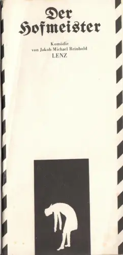 Theaterprogramm, Berliner Ensemble, Der Hofmeister, 1977