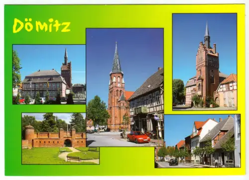 AK, Dömitz Elbe, fünf Abb., um 2006