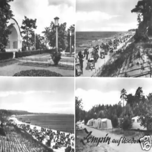 AK, Ostseebad Zempin Usedom, vier Abb., 1970