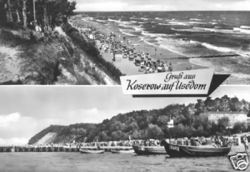 AK, Koserow Usedom, zwei Abb., 1965