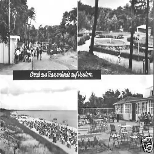 AK, Trassenheide Usedom, vier Abb., 1973