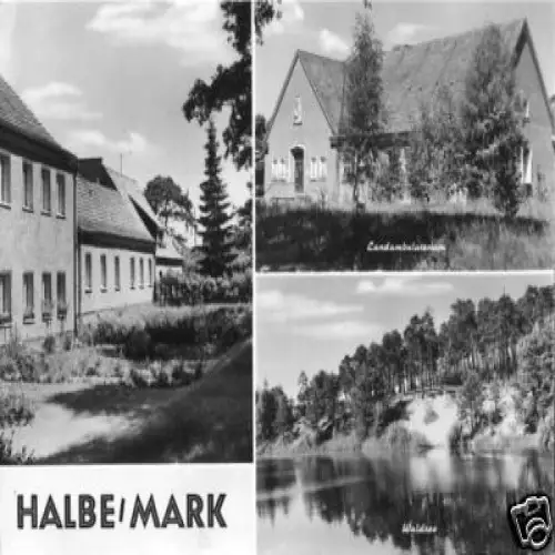 AK, Halbe Mark, drei Abb., u.a. Ambulatorium, 1972
