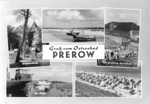 AK, Ostseebad Prerow Darss, fünf Abb., gestaltet, 1968