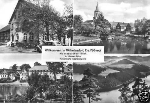 AK, Wilhelmsdorf Kr. Pössneck, vier Abb., 1976