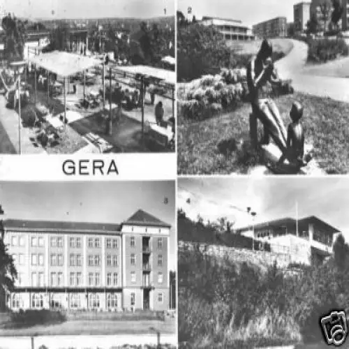 AK, Gera, vier Abb., u.a. Haus d. Bergmanns, 1981
