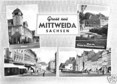 AK, Mittweida, vier innerstädt. Abb., 1967