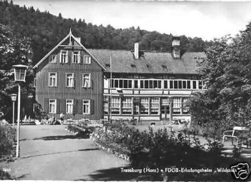 AK, Tresebug Harz, FDGB-Heim "Wildstein", 1962
