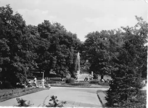 AK, Freiberg Sachs., Springbrunnen im Scheringerpark