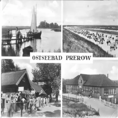 AK, Ostseebad Prerow Darss, vier Abb., 1968