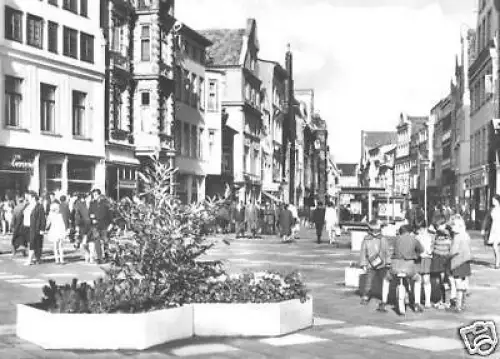 AK, Rostock, Kröpeliner Str., belebt, 1974