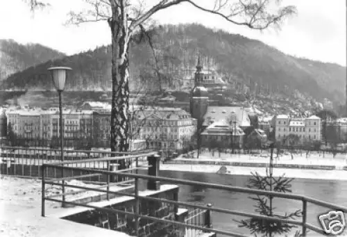 AK, Bad Schandau, Teilansicht, Wintermotiv, 1978
