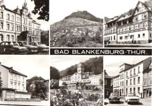 AK, Bad Blankenburg, 6 Abb., u.a. FDGB-Heime, 1977