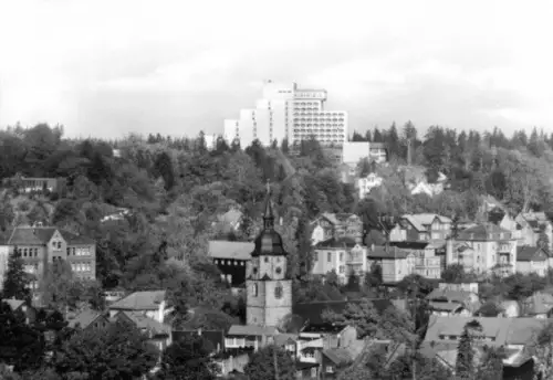 AK, Friedrichroda Thür., Blick z. FDGB-Heim "A. Bebel"