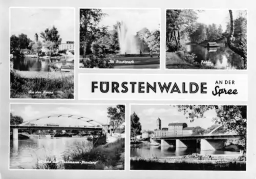 AK, Fürstenwalde, fünf Abb., gestaltet, 1963