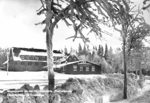 AK, Holzhau Erzgeb., HOG "Fischerbaude", Winter, 1970