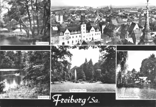 AK, Freiberg Sachs., fünf Abb., 1979