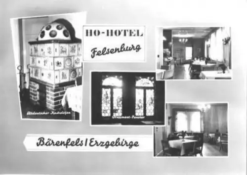 AK, Bärenfels Erzgeb., HO-Hotel "Felsenburg", 1969