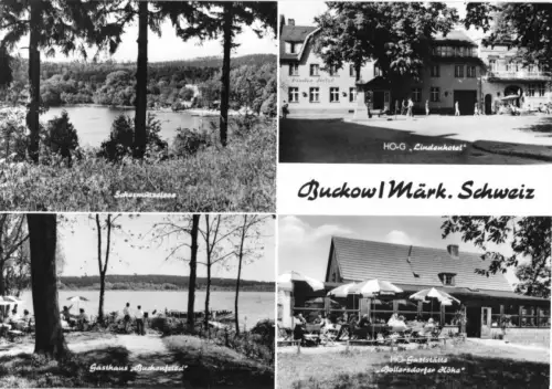 AK, Buckow Märkische Schweiz, vier Abb., 1968