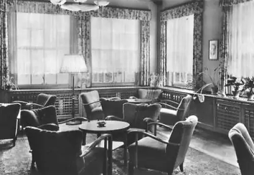 AK, Ilsenburg Harz, Erholungsheim, Klubraum, 1958