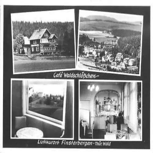 AK, Finsterbergen, Café "Waldschlößchen", 4 Abb., 1970