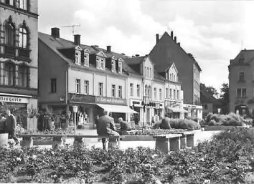 AK, Aue, Altmarkt, belebt, 1973