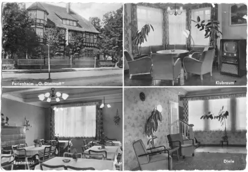 AK, Benneckenstein Harz, FDGB-Heim "Georgij Dimitroff", vier Abb., 1960