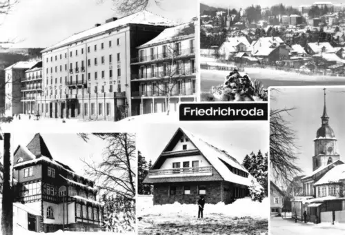 AK, Friedrichroda Thür. Wald, fünf Winteransichten, 1985