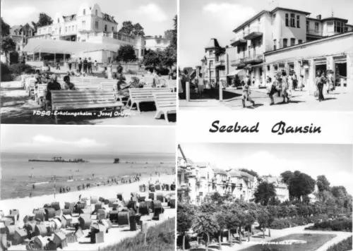 AK, Seebad Bansin Usedom, vier Abb., 1974