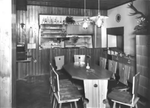AK, Erlbach, Gasthof, Tresen und Kasse, 1972