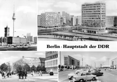 AK, Berlin Mitte, vier Abb., 1973