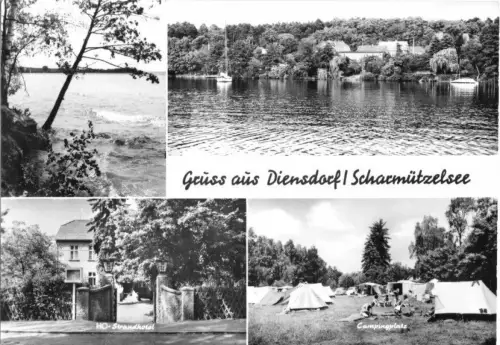 AK, Diensdorf am Scharmützelsee, vier Abb., 1970