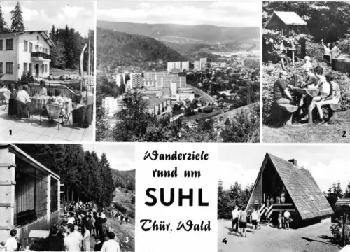 AK, Suhl, Wanderziele rund um Suhl, fünf Abb., 1975