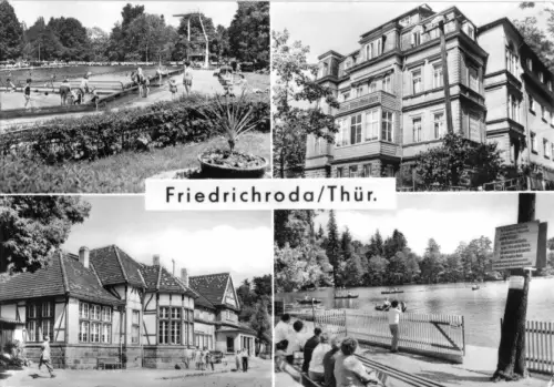AK, Friedrichroda Thür., vier Abb., 1974