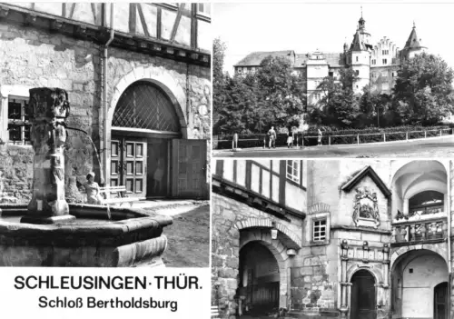 AK, Schleusingen, Schloß Bertholdsburg, drei Abb., 1977