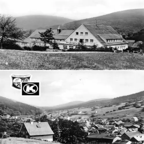 AK, Oberschönau, zwei Abb. - Erholungsheim Konsum, Kanzlersgrund, 1978