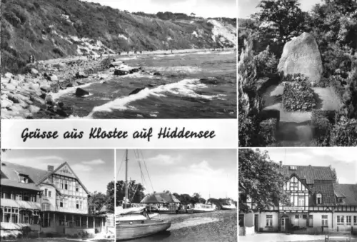 AK, Insel Hiddensee, Kloster, fünf Abb., 1973