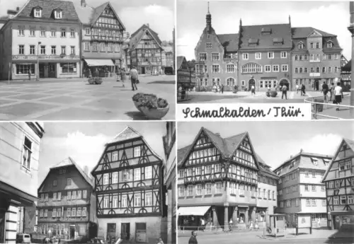AK, Schmalkalden Thür., vier innerstädtische Abb., 1974