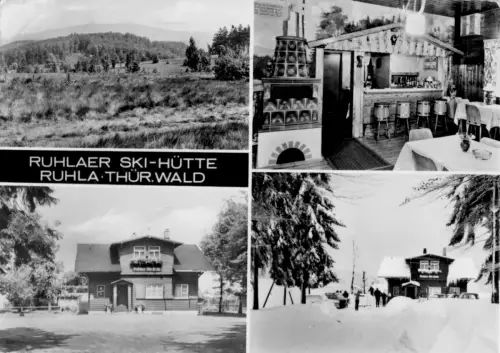 AK, Ruhla Thür. Wald, Ruhlaer Ski-Hütte, vier Abb., 1980