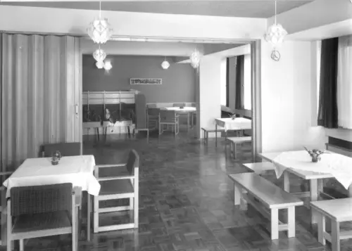 AK, Oberhof Thür., FDGB-Heim "Rennsteig", Jugendclub und Diskothek, 1974