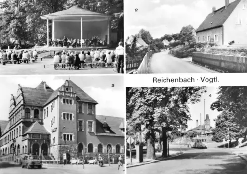 AK, Reichenbach Vogtl., vier Abb., 1980