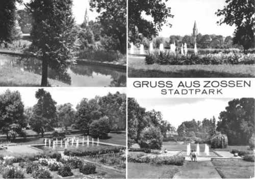 AK, Zossen, Stadtpark, vier Abb., 1979