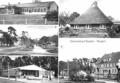 AK, Ostseebad Baabe Rügen, fünf Abb., u.a. HOG "Am See", 1981